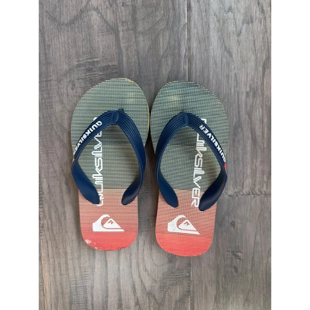 Quiksilver Kids Flip Flops Child Youth Size 11/12 | Beach Pool Summer Sandals